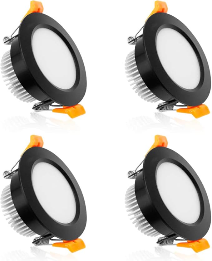 YGS-Tech 3 Inch LED Recessed Lighting, Dimmable Downlight 5W(40W Halogen Equivalent), CRI80, 3000K Warm White, Ceiling Light with LED Driver(4 Pack)