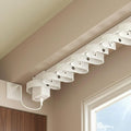 Motorized Curtain Track for Ripple Fold S-Wave Curtains, Pre-Assembled Automatic Curtain Opener with Remote, Mini Dry Contact Smart Electric Curtains System, 1.8N.m (6 meters (236.2 inches))