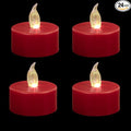 Hanzim LED Tea Lights Candles- 24PACK Red Flameless Candles Realistic and Bright Flickering Long Lasting 200Hours for Holiday Celebration,Party, Home Decoration,Battery Operated
