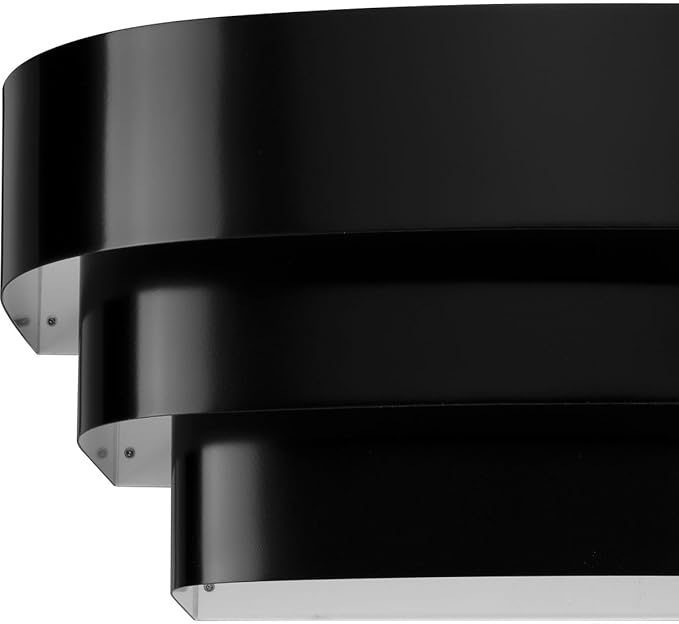 Progress Lighting 1-Light Louvered Wall Sconce Light Fixture, 7 in. Tall, Black, P7103-31