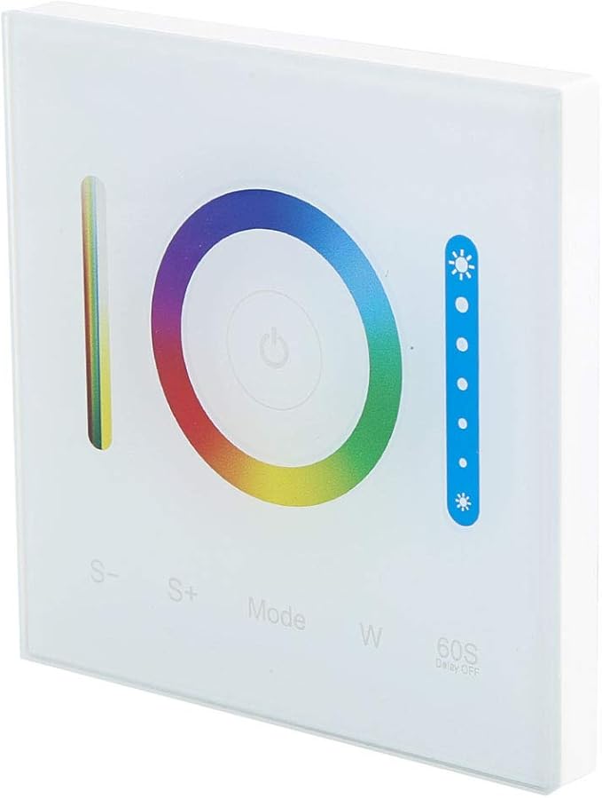 Fdit Wall-Mounted Led Panel Controller Capacitive Touch Panel Smart Dimmable Light for RGB Rgbw and RGB+CCT Led Strips