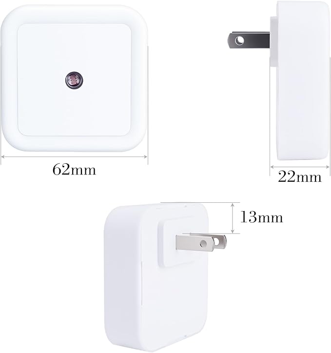 KINUR 6 Pack Red Night Light, LED Night Lights Plug into wall with Dusk to Dawn sensors, Plug in Night Lights for Kids Room, Bedroom, Bathroom, Baby Nursery,Stair Lights, Hallway Light, Daylight