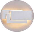 Ralbay 24W Modern LED Wall Sconces Indoor Matte White Wall Light for Bedroom Up and Down Wall Mount Light, Warm White 3000K