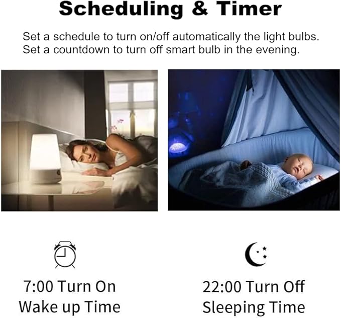 Smart Light Bulb KL110, WiFi LED Magic Home Smart Light Bulb APP Work with Alexa & Google Assistant, E26 A19 Dimmable, 2.4Ghz, No Hub Required, 800LM Soft White 2700K, 9W Colorful Changing Lamp