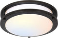 hykolity 13 inch Flush Mount LED Ceiling Light Fixture, 2700K/3000K/3500K/4000K/5000K Adjustable Ceiling Lights, Oil Rubbed Bronze Saturn Dimmable Lighting for Hallway Bathroom or Kitchen, ETL Listed