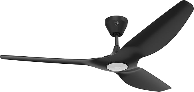Big Ass Fans Haiku L Indoor Ceiling Fan with LED Light – 60 Inch Smart Ceiling Fan, Whisper-Quiet Permanent Magnet Motor, Wi-Fi App Control, Alexa & Google Compatible, Design for Medium Rooms, Black