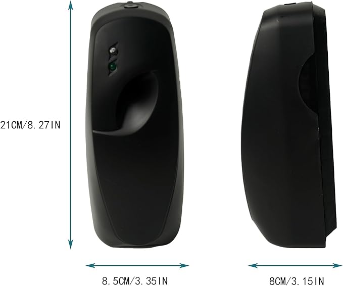 4PCS Automatic Air Freshener Spray Dispenser, Wall Mounted or Free Standing Battery Operated Sprayer for Bathroom Multiple Time Scent Mist Release Settings for Room Restroom Sprayer (black, L)