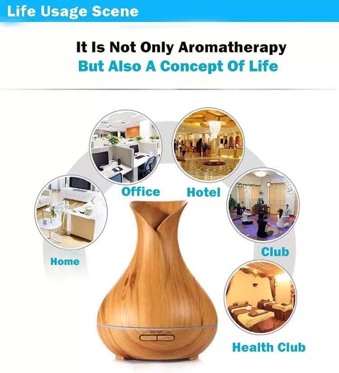Smart WiFi Wireless Essential Oil Aromatherapy Diffuser, Compatible with Alexa & Google Home, Phone App & Voice Control, Large Ultrasonic Diffuser, LED & Timer Settings