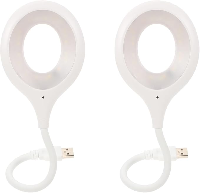 Gadpiparty 2pcs Voice Control USB Reading Flexible Gooseneck Led Light for Bedside Reading Soft Night Light Smart Voice Activation for Bedroom Office and Study Use