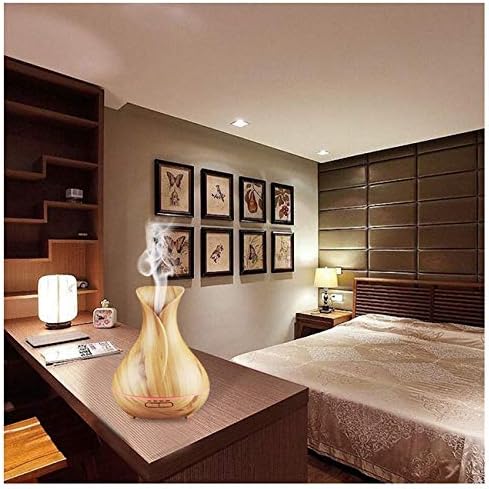 Essential Oil Diffuser Tulip Light Wood Diffuser LED Advanced Cool Mist Humidifier 14 Color LED Night Light - Our Best Wood Grain - Birthday Gifts & Housewarming Gifts
