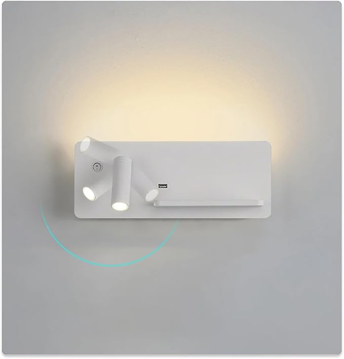 Wireless Charging Column Modern Minimalist Style LED Tone Wall Light Black White Luxury Home Decor Home Appliances Bedroom Nightstand,Soft Light