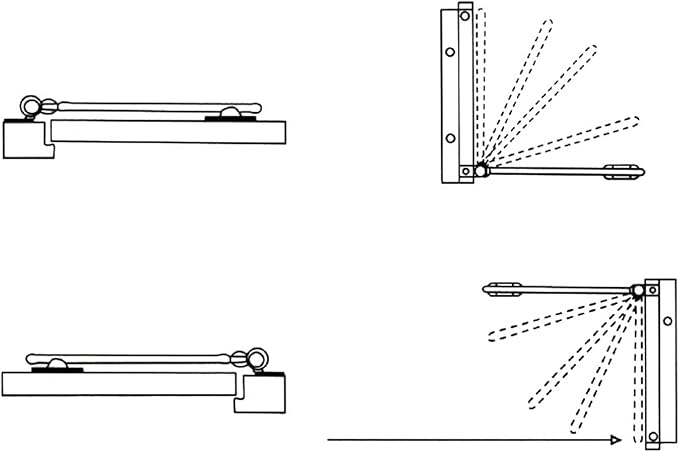 ZENG 2-Pack Adjustable Spring Door Closer - 304 Stainless Steel Surface Mounted Automatic Closer for Residential/Commercial Doors (20-40kg, 175° Max, Silver)