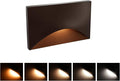 120V Stair Lights Indoor, 3W 5CCT Dimmable LED Stairway Lights Indoor Outdoor for Stairs Steps Decks, IP65 Waterproof, ETL, Aluminum, Bronze, Pack of 1