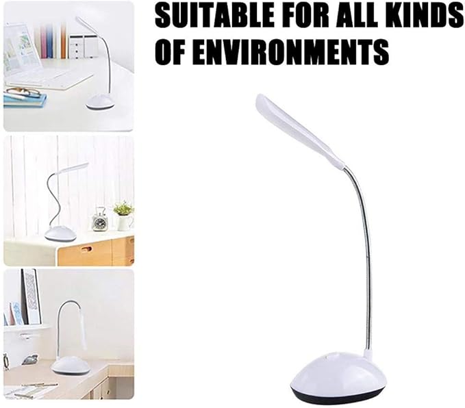 LED Desk Light, Portable Eye Protection Desk Lamp, 360° Flexible Gooseneck, Energy Saving, for Reading, Workbench, Study, Drawing