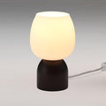 Small LED Table Lamp for Bedroom,RGB Color Changing Desk Light,Remote Control Black Wood