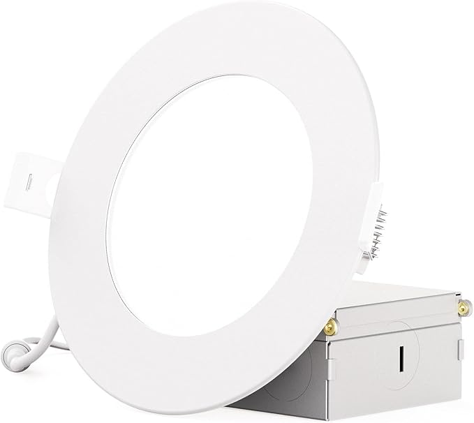 INFIBRITE 4 Inch 5CCT Selectable 9W 750LM Thin LED Ceiling Light Kit, Dimmable, Wet Rated