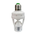 PIR Motion Sensor Light Socket,E26/E27 Smart Lamp Bulb Holder Adapter Auto On/Off Light Control Suitable for Garage Basement Porch Storage Room Indoor Use Only