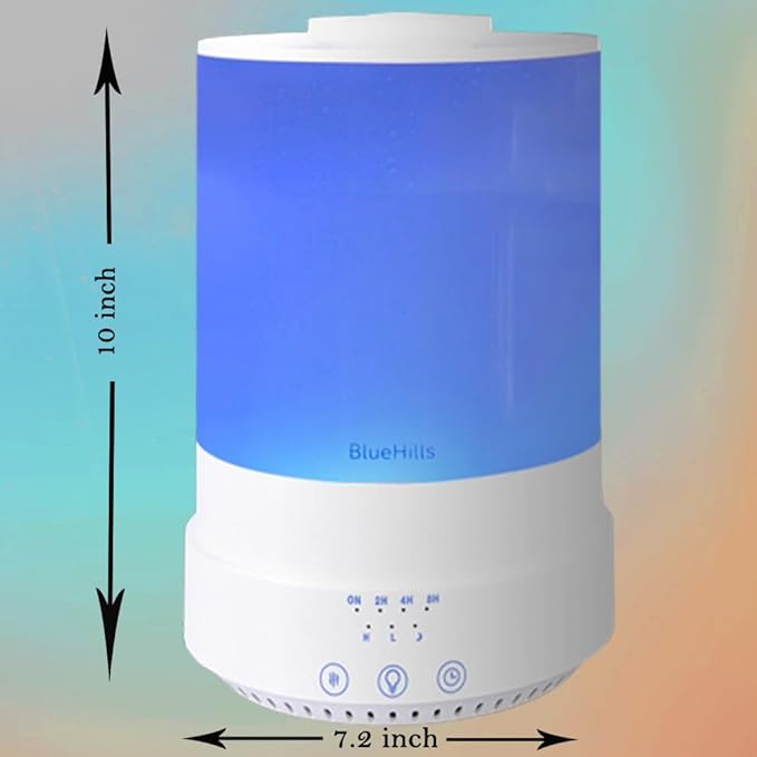 BlueHills Premium Set of Two Large 2000 ML and 2500 ML XL Essential Oil Diffusers Humidifier Combo for Large Room Home with Décor LED Lights Great Gift – Value Pack of White