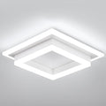 32W Flush Mount Modern LED Ceiling Lights, White Small Hallway Ceiling Light, Cool White 6000K Acrylic LED Ceiling Light Fixtures, Close to Ceiling Lights for Bedroom Dining Room Kitchen Bathroom