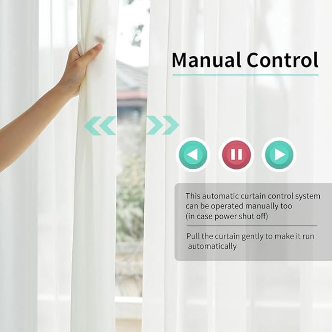 Mini RS485 Smart Curtain System, Pre-Assembled S-Fold Automatic Curtain Opener with Remote, 1.8N Quiet Motorized Curtain Track for Home & Office (6.0 meters (236.2 inches))