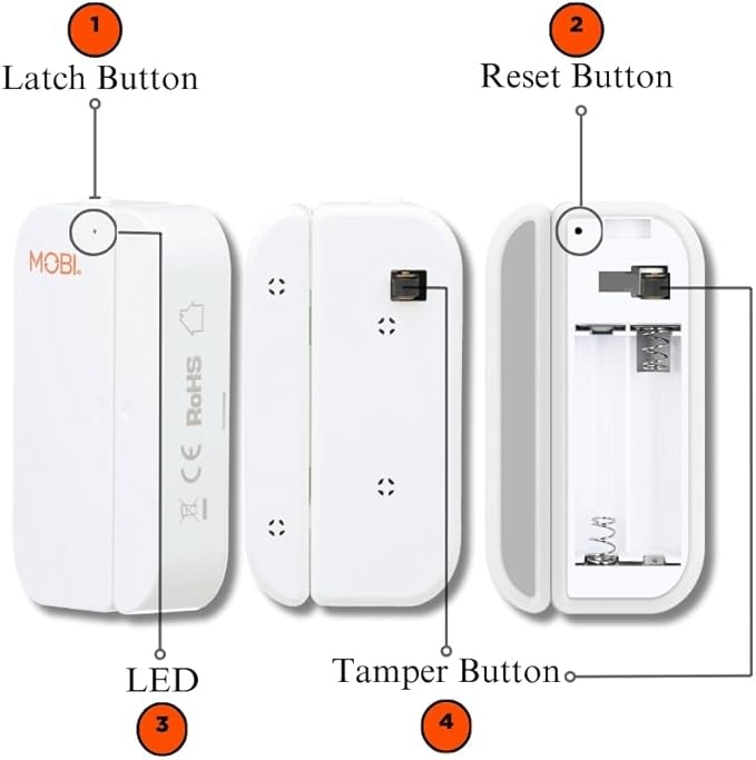 WiFi Smart Door Window Sensor Alarm, Multipurpose Sensor, Contact Sensor for Home/Office Security, Wireless Door Window Open Detector, APP Remote Notification Compatible with Alexa & Google Assistant
