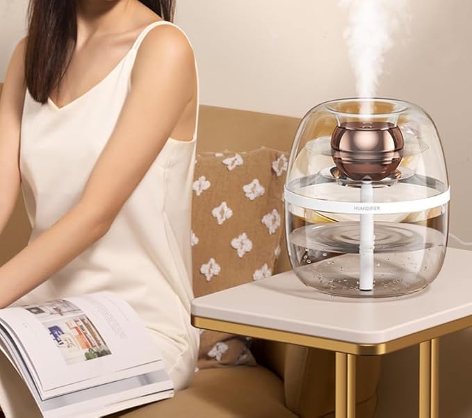 105 oz (3000ml) Essential Oil Aromatherapy Diffuser, Transparent Dual Spray Large Capacity Humidifier with Night Light for Large Rooms, Office, Home, Spa, Yoga, Bedroom, Gym (Green)