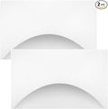 Maxxima Horizontal Curved LED Step Light, Indoor/Outdoor Stair Light, 5 CCT Color Selectable 2700K, 3000K, 3500K, 4000K, 5000K, 85 Lumens, White, Rated for Outdoor & Damp Locations, 2-Pack