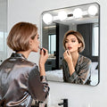 Portable LED Makeup Cordless Rechargeable Professional Vanity Mirror Light with 4 LED Bulbs,Simulated Daylight for Bathroom Makeup Dressing Table Lights Dresser Lights