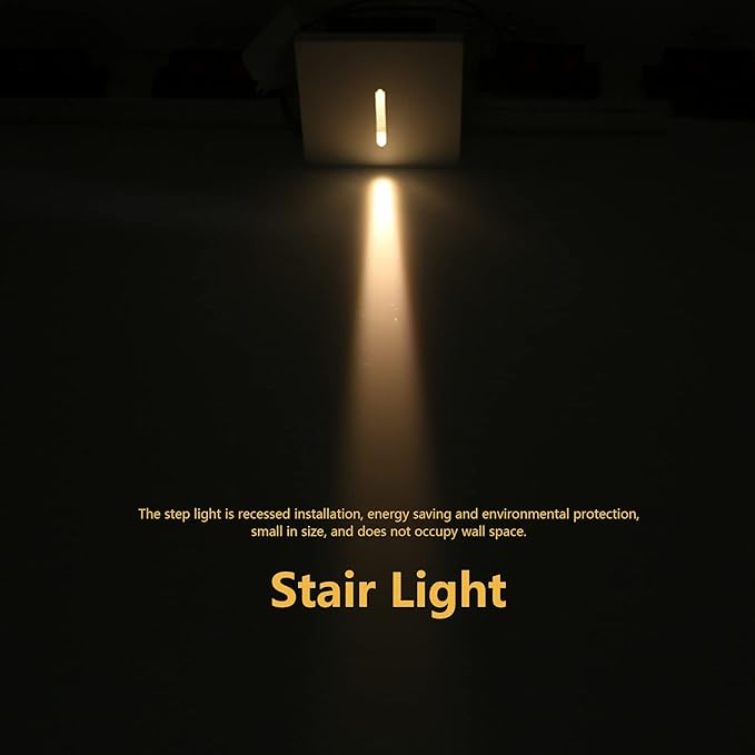 TOPINCN Motion Sensor Step Night Light Hallway Corner Understep Light 3000K LED Stair Light for Home Outdoor Lighting Home Decoration (Gold)