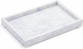 Natural White Marble Tray for Bathroom | Kitchen | Vanity | Desktop, Stone Organizer for Coffee Table, Dresser, Nightstand, Candles, Soap, Towel, Plant, Jewelry (12" x 8"), Rectangular