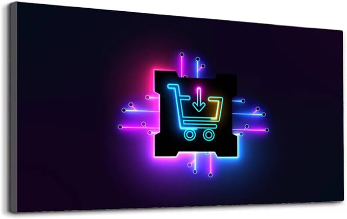 Wibinuki Wall Art Wall Decor Wall Paintings Online shopping on circuit board for Living Room Bedroom Bathroom Home Decor Can Be Hung Directly 20"x 40"