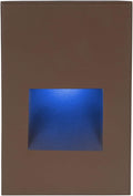 WAC Landscape Lighting, LEDme 120V LED Vertical Indoor and Outdoor Step and Wall Light Blue in Bronze