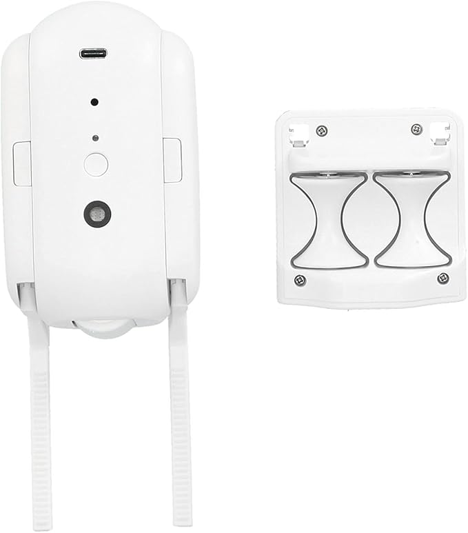 Automatic Curtain Opener and Closer, Light and Temperature Sensor Smart Curtain Motor with Tuya App Timer, Remote Control Curtain Rail Curtain Opener Robot