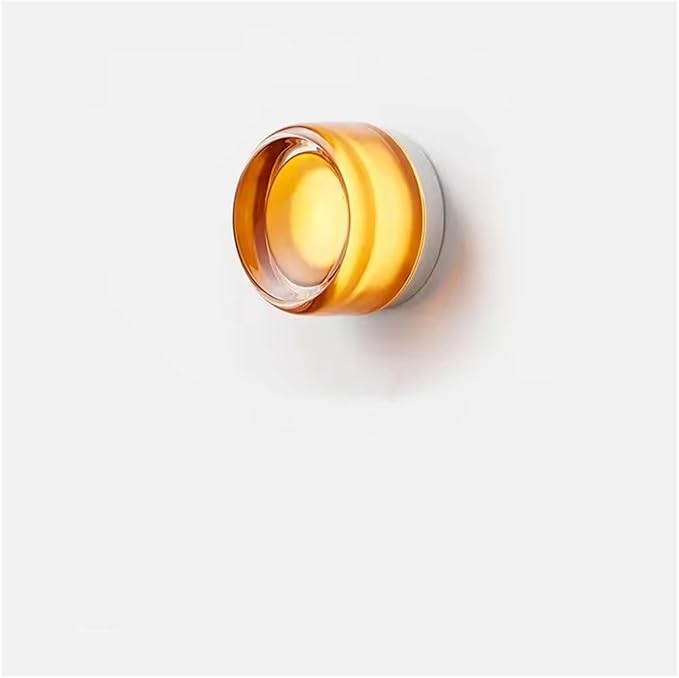 Modern Amber Jelly LED Wall Lamp - Smokey Grey Sconce for Living Room, Dining Room, Corridor & Study - Stylish Home Decor Lighting Fixture