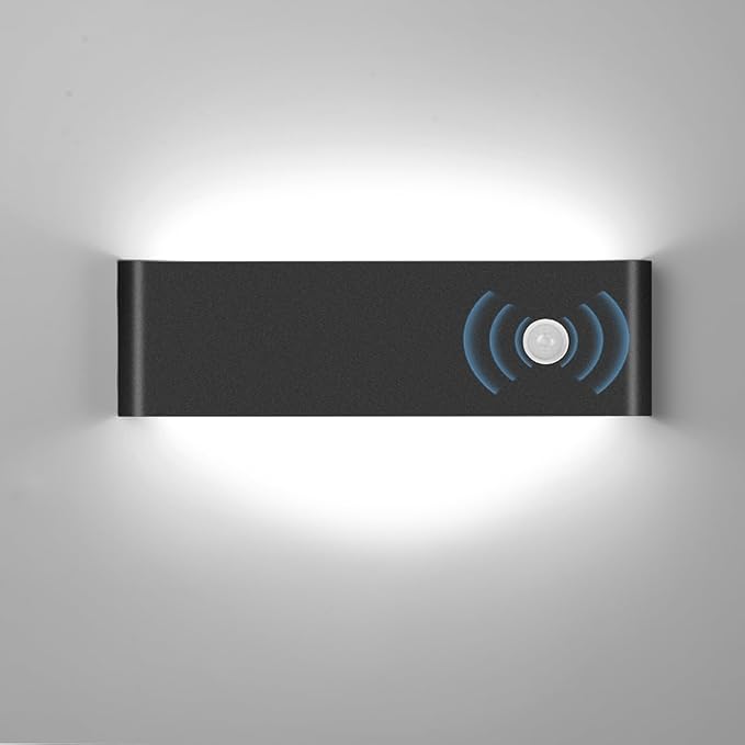 LED Hardwired Motion Sensor Light Indoor Wall Sconce, 12W Cool White 6000K(Not Battery Operated) 1