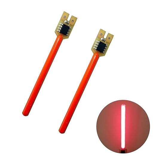 DIY kit Streaming Lights 3v Waterproof led Beads Breathing Light Auto Meteor Light Festival Decoration Lights (Red Light 2 pcs.)