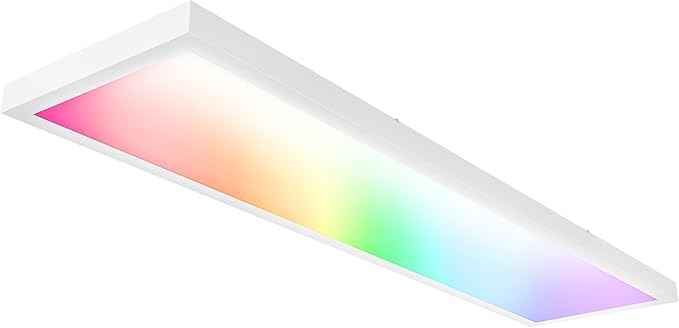 Metalux MMS 1x4 Smart Wi-Fi LED Panel Light with WiZ Pro Technology, Full Color + Tunable White Smart Lighting, Home Automation Integration, 11.69 x 1.44 x 47.69 in
