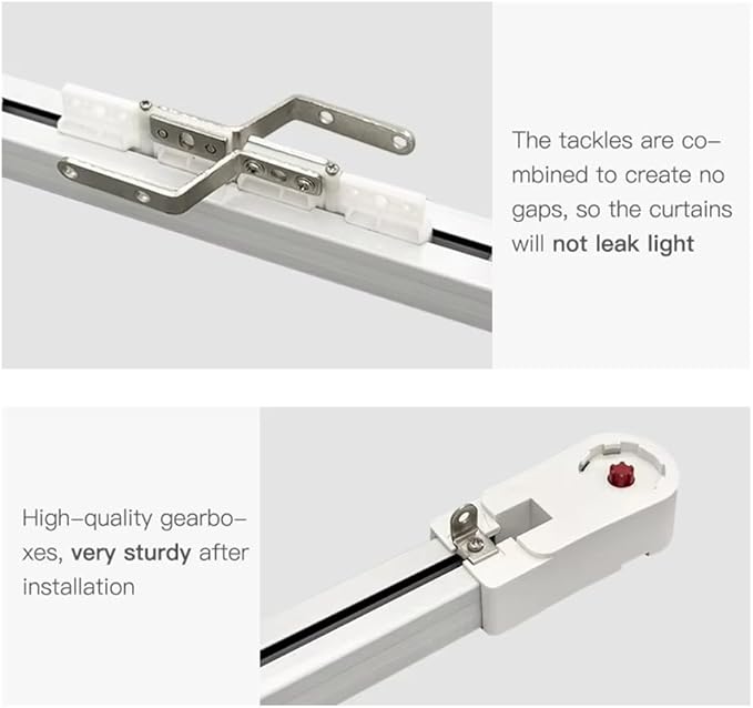 Smart Electric Curtain Track System, Motorized Curtains Rod with Remote, WiFi Automatic Curtain Opener Compatible with Alexa Google Home, Silent Brushless Motor 1.8N.m Torque (2 meters (78.7 inches))