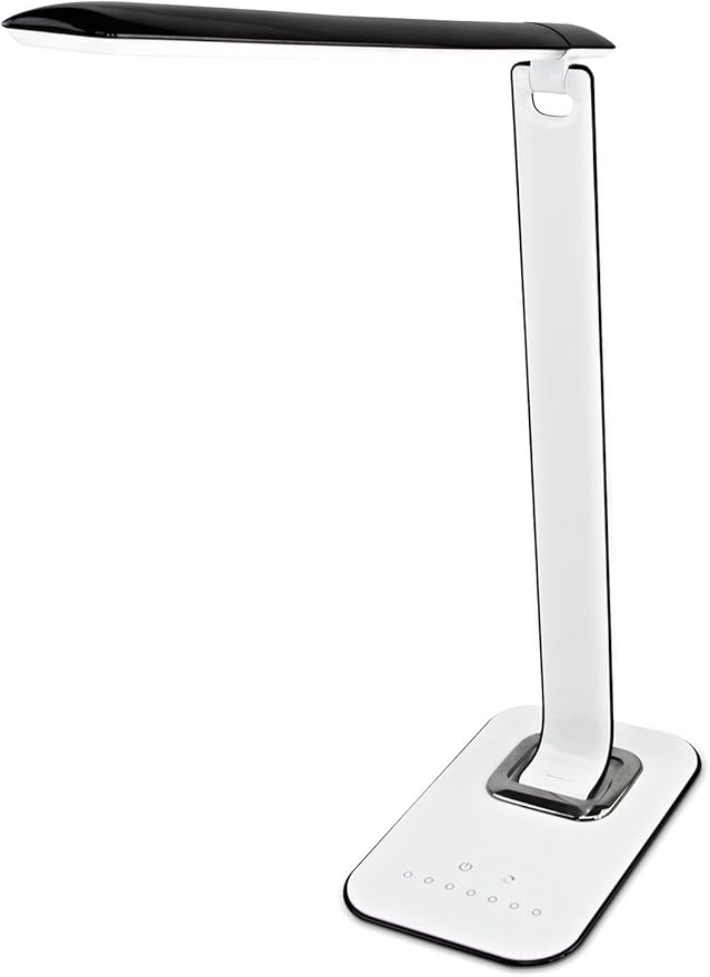Turcom LED Desk Lamp With USB Charging Port Dimmable Touch Controls w/Color Adjustment, Eye Care Task Lamp, 5W, 1000 Lux,Multicolor
