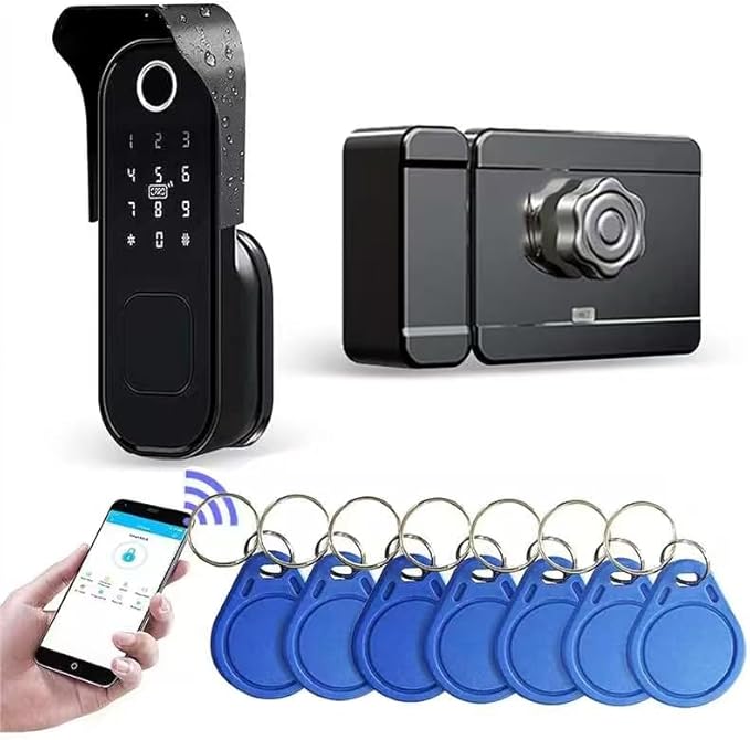 Smart Fingerprint Door Lock, IPX5 Weatherproof, Keyless Entry, TT Lock App Control