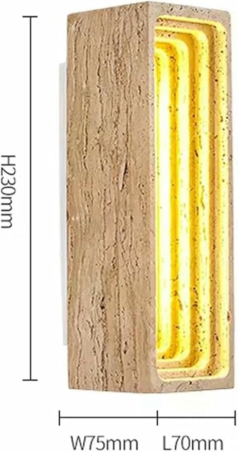 Wall Lamp Japanese Creative Atmosphere Background Decorative Light Modern and Simple Living Room Bedroom Led(Warm Light)