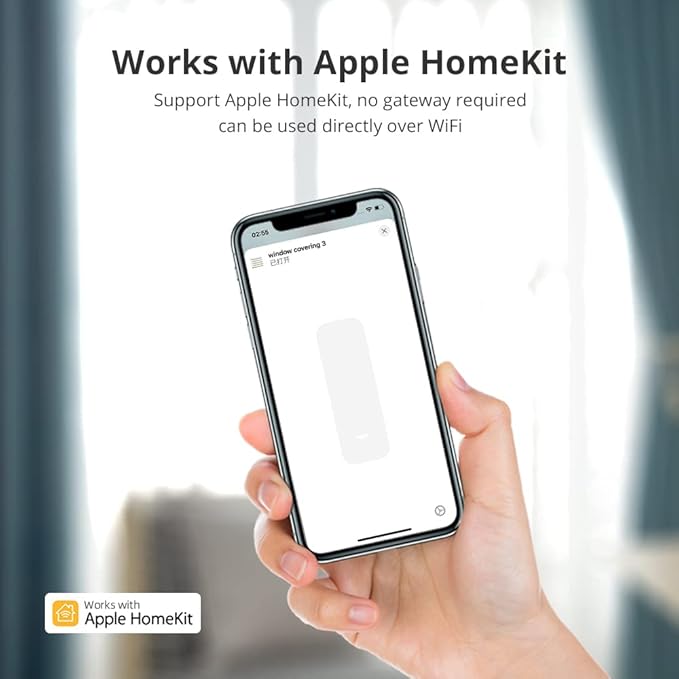Smart Curtains System, Electric Curtain Track Works with Apple Homekit, Automatic Curtain Opener with Electric Curtain Tracks, Compatible with Alexa Google Home Apple Home (6.1M (240.1 inch))