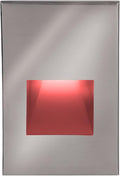 WAC Landscape Lighting, LEDme 120V LED Vertical Indoor and Outdoor Step and Wall Light Red in Stainless Steel