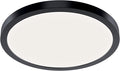 Kichler Ara 11.25" Modern Minimal Round LED Flush Mount in Black, for Damp Indoor Locations, Main Light Source, Integrated LED, Edge-Lit Technology, 1600 Lumens, Dimmable to 10%, 53011BK30