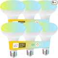 ILC BR30 Led Bulb, Smart Flood Light Bulbs, Compatible with Alexa Required Echo Device, (Equivalent to 70W) Turnable 2700K-6000K Indoor(6 Packs)