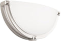 13 inch Dimmable LED Wall Sconce, Half Moon Wall Light Fixture, 3000K/4000K/5000K Color Temperature Adjustable, Modern Bathroom Vanity Light Fixtures，Super Bright 950 Lumen (Brushed Nickel)