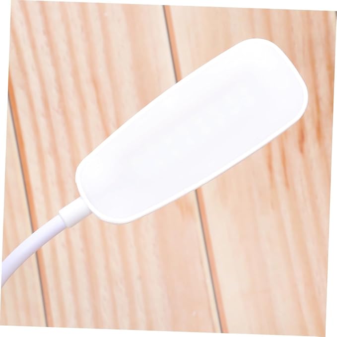 NUOBESTY Adjustable Led Desk Lamp with Touch Control Eye-Caring Folding Study Light for Reading and Working USB Rechargeable White Bedside Lamp with Flexible Neck
