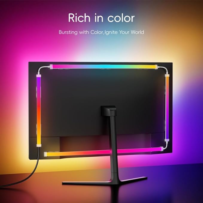 Skydimo 4-Sided Led Strip Lights for 27 Inch Screen, Monitor Backlight, Monitor Led Lights, PC Sync Backlight, Sync with Screen Color or Music, Dynamic Ambient Smart Light with USB, Software Control