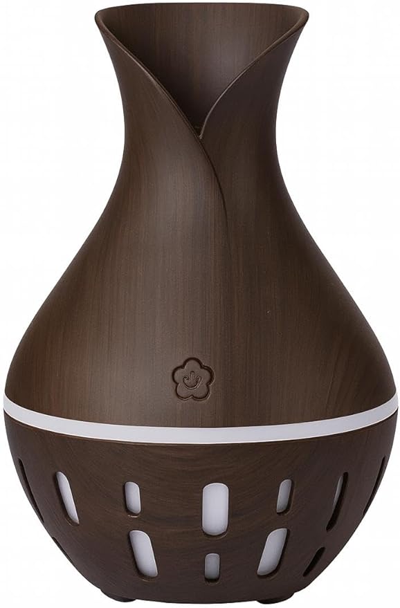 300ML Air Humidifier & Aroma Diffuser Home Fragrance Room Decor Essential Oil Diffuser Humidifiers for Bedroom Cool Mist 7 LED Light Car Air Freshener (Black-2)