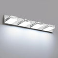 LED Modern Bathroom Vanity Light Fixtures, 4-Light 28-inch Dimmable Chrome Vanity Lights for Bathroom Lighting Fixtures Over Mirror, with 350° Rotatable Heads (Cool White 6000K)